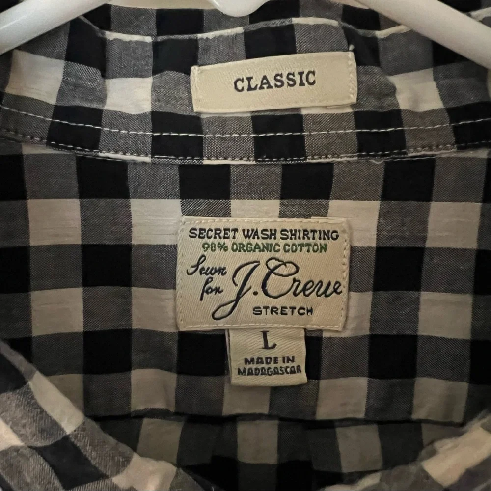 J. Crew mens long sleeve plaid button up shirt | size large - Picture 9 of 10